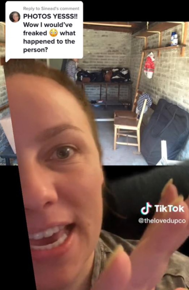 She and her roommate discovered someone had been ‘living there for months’ Picture: TikTok/thelovedupco