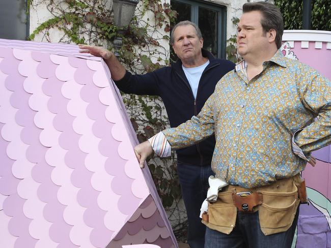 Still great comedy ... Ed O'Neill as Jay Pritchett and Eric Stonestreet as his son Cameron in Modern Family.