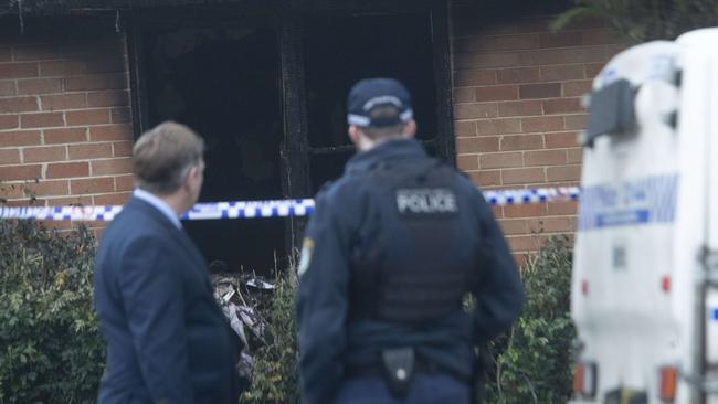 Police are investigating the house fire. Picture: NewsWire / Jeremy Piper