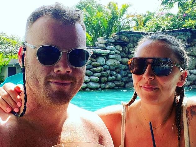 Adam Cooney and wife Haylea in Bali. Picture: Instagram