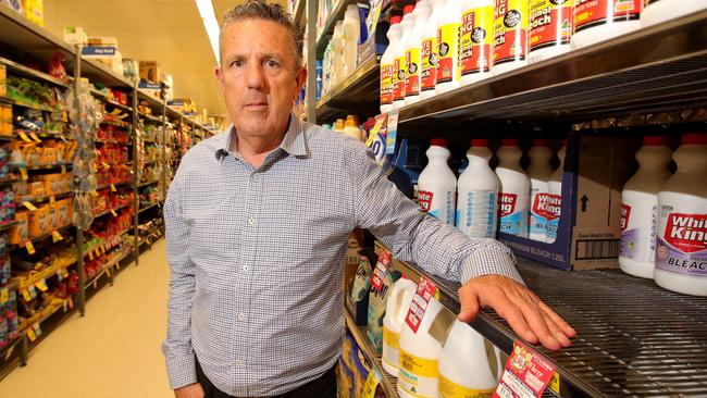 Charlie McLeish, CEO of White King maker Pental, in a Melbourne supermarket Picture: Stuart McEvoy