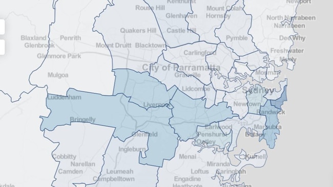 The virus is rapidly spreading across three LGAs. Picture: NSW Health