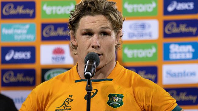 SYDNEY, AUSTRALIA - JULY 16: Michael Hooper of the Wallabies during game three of the International Test match series between the Australia Wallabies and England at the Sydney Cricket Ground on July 16, 2022 in Sydney, Australia. (Photo by May Bailey/Getty Images)