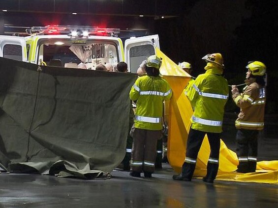A female pedestrian is fighting for life after being hit by a car in Elizabeth South. Picture: 7NEWS