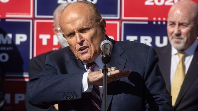 Mr Trump’s personal lawyer, Rudy Giuliani. Picture: Chris McGrath/Getty Images/AFP