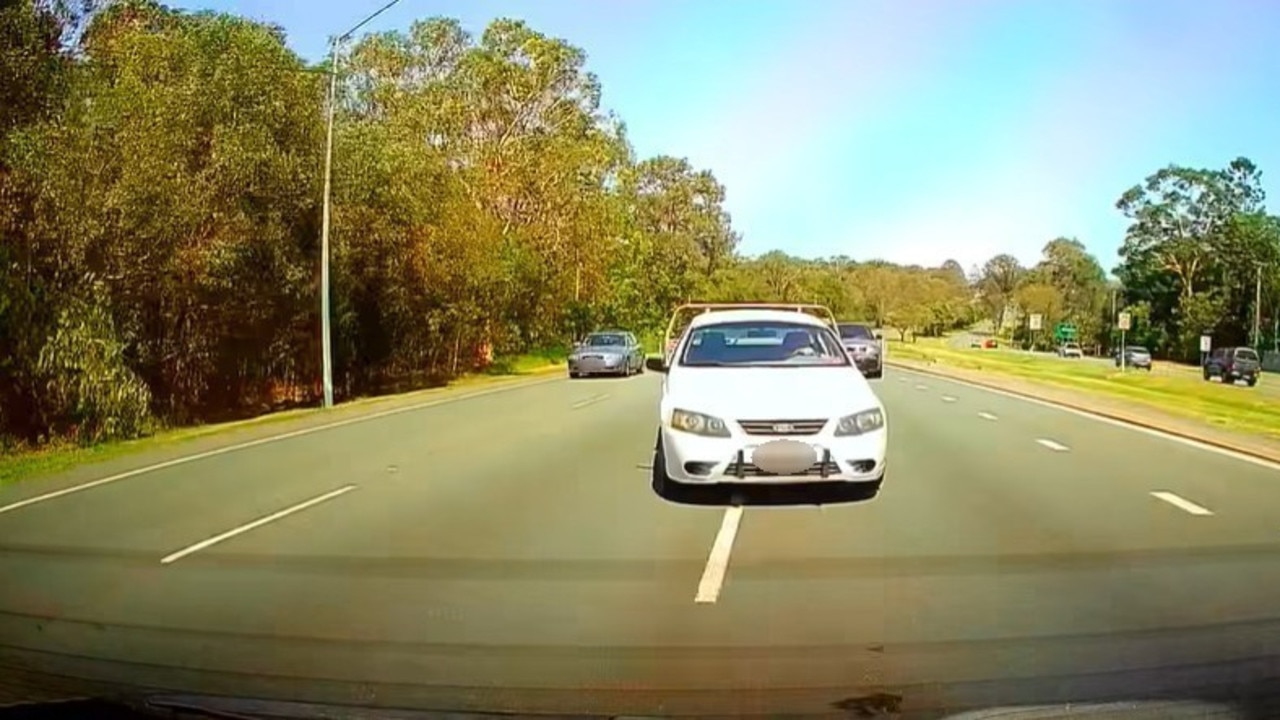 Dashcam footage shows the road rage incident. Picture: Dash Cam Owners Australia/Facebook