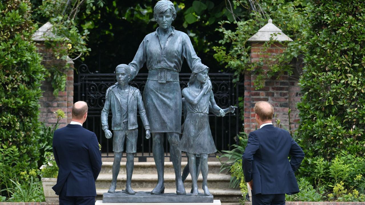 The statue of Diana in the Sunken Garden has finally been unveiled. Picture: PA.