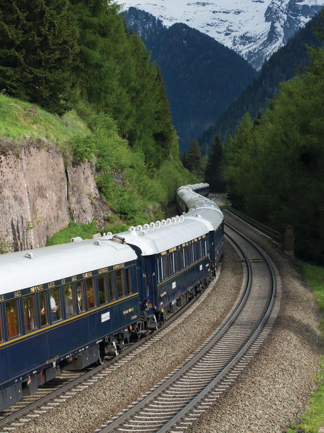 The train will wind through the Italian Dolomites.