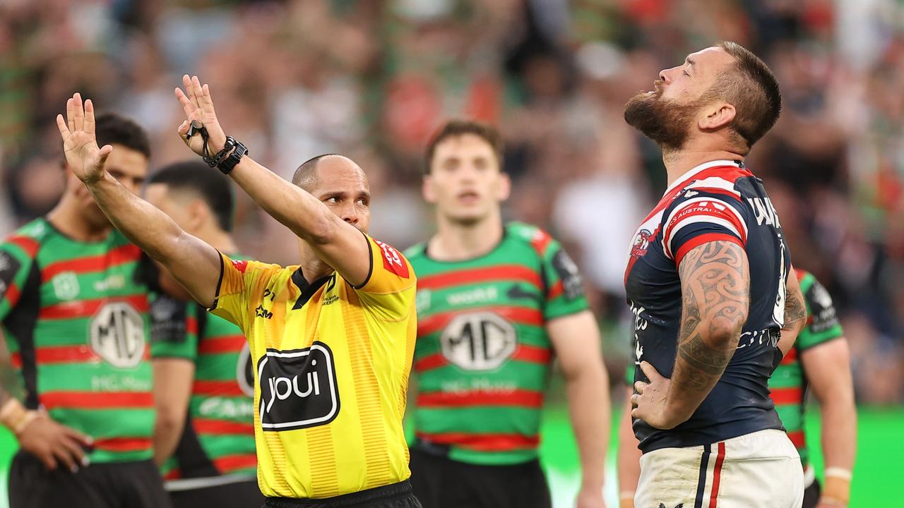 Jared Waerea-Hargreaves is one Rooster safe from the sin bin - he’s currently suspended. Picture: Getty Images