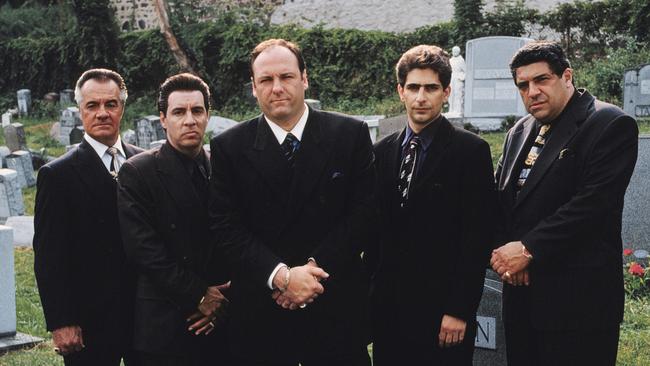 Cast of the hit series, "The Sopranos," from left, Tony Sirico, Steve Van Zandt, James Gandolfini, Michael Imperioli and Vincent Pastore. Picture: AP 