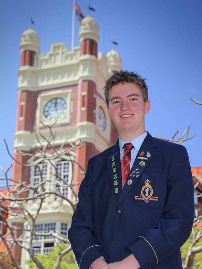 Thomas McClintock has been announced as a high achiever and Academic Firsts Vice Captain at The Southport School for 2023. Picture: Supplied