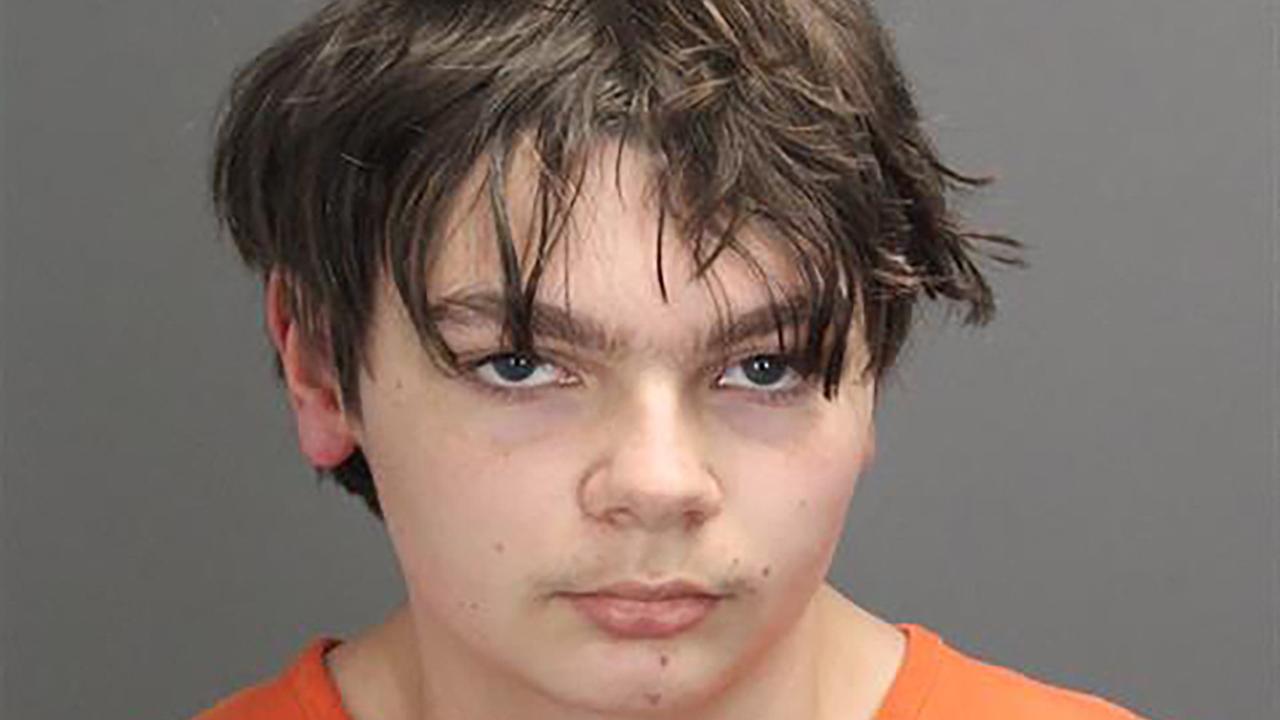 Shooting suspect Ethan Crumbley is accused of killing four students and injuring six others and a teacher. Picture: Handout/Oakland County Sheriff’s Office/AFP