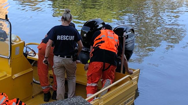 RIVER ARREST: Officers from Richmond Police District Rescue Unit were called to assist with the arrest of man, 33, who tried to evade officers by jumping in the Wilson River, Lismore. File Photo: Alison Paterson