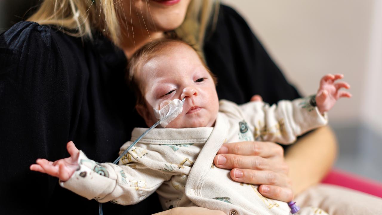 Kharissa Ticiver and Oscar Ticiver (10weeks old) at the Mater Hospital. July 31, 2024 .Picture: J&A Photography