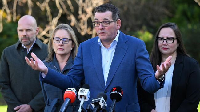 Dan Andrews this week tried to convince us that the 2026 Commonwealth Games, costed in a state budget just eight weeks ago at $2.6bn, had swelled to $7bn-plus.. Picture: James Ross