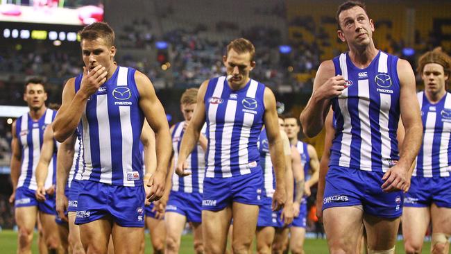 North Melbourne has dropped from first to eighth. Picture: Getty Images
