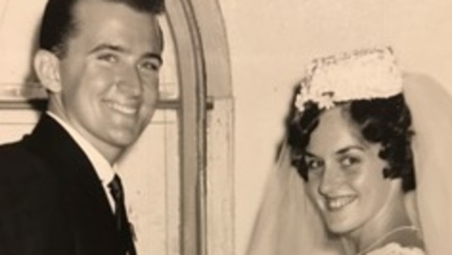 John and Kay Gagliardi on their wedding day in Brisbane 55 years ago. Their first date was the Billy Graham crusade at the Brisbane Exhibition Grounds.