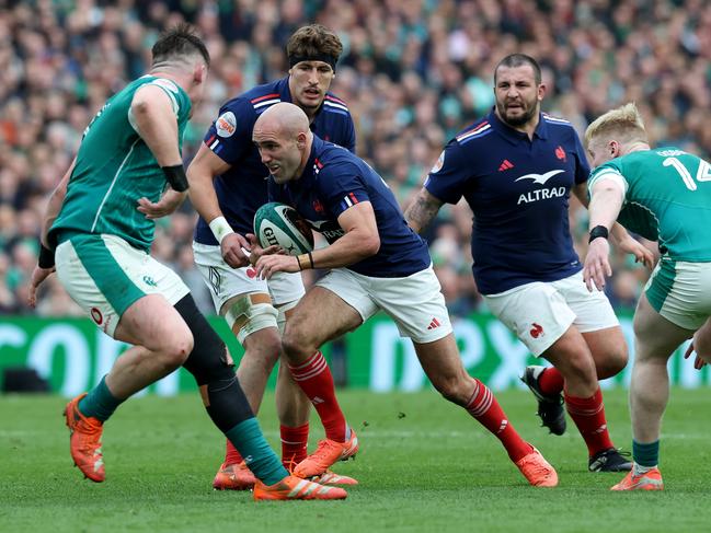 France’s Maxime Lucu charges upfield. Picture: Getty Images