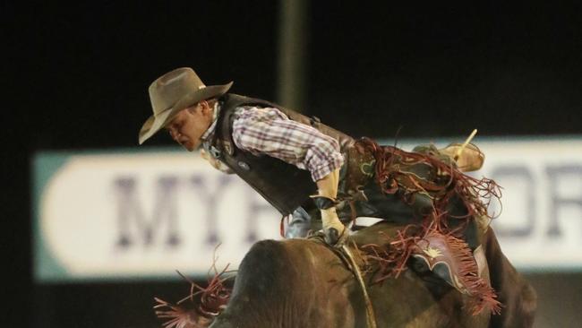 69th Myrtleford Lions Golden Spurs Rodeo, Myrtleford, Asahi Beverages Open Bull Ride, Picture Yuri Kouzmin