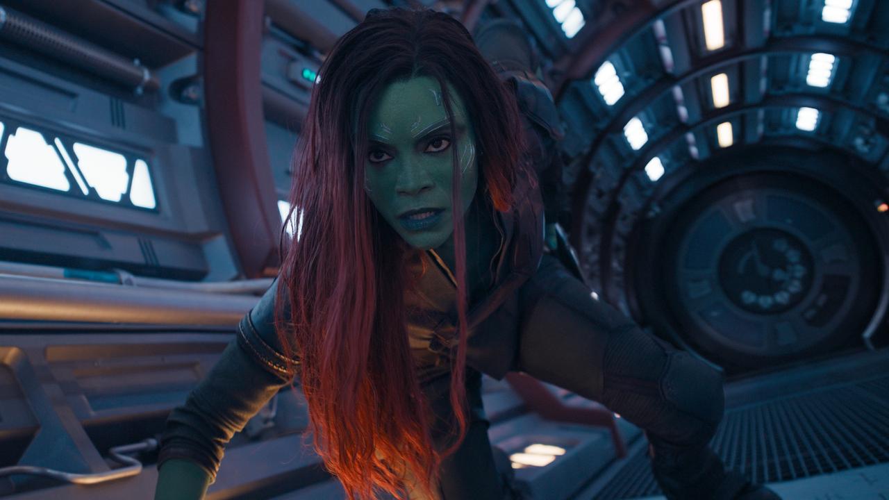 Zoe Saldana returns as a different version of Gamora in Guardians of the Galaxy Vol. 3.