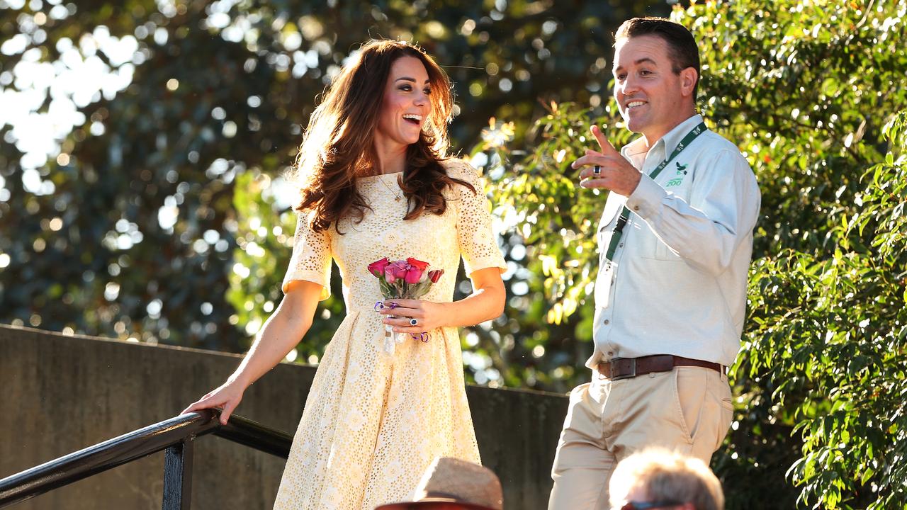 Catherine, Duchess of Cambridge, at the Taronga Free Flight Bird Show during their visit to Taronga Zoo. Picture: Toby Zerna