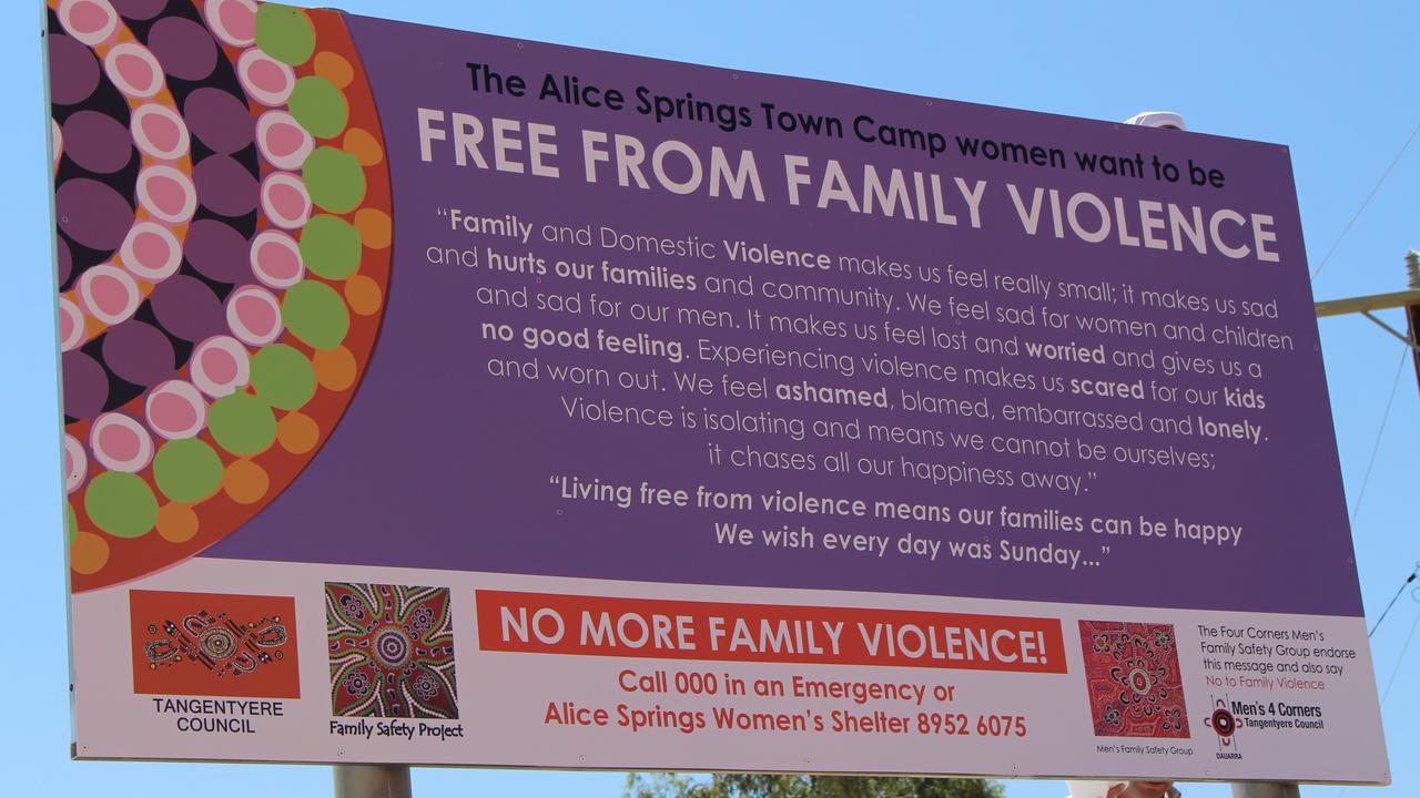 The colourful signage being rolled out across Alice Springs Town Camps. Picture: SUPPLIED by TANGENTYERE COUNCIL