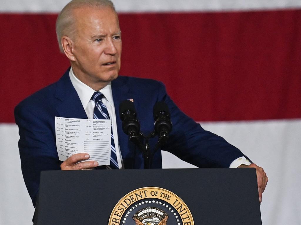 US President Joe Biden has told intelligence agencies to redouble efforts to determine the origins of Covid-19. Picture: Brendan Smialowski / AFP