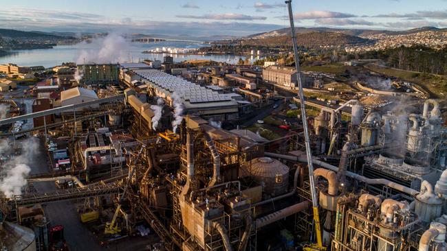 Nyrstar Hobart is a zinc smelter in Hobart, Tasmania. Pic supplied, October 2022.