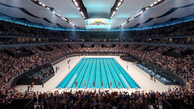 An artist's impression of Brisbane Arena configured for the 2032 Olympics under the Live Nation plan