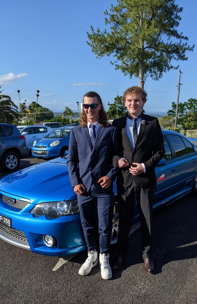 Trent Muller and Luke Walker at Richmond River's Year 12 Formal.