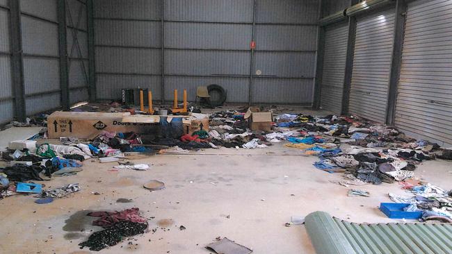 A shed on Davenport Community Council land that was built to be used as a storage space for vehicles, machinery and tools. There were hopes it would be rented out to generate income for the community. But it has fallen into disrepair. Picture: Supplied