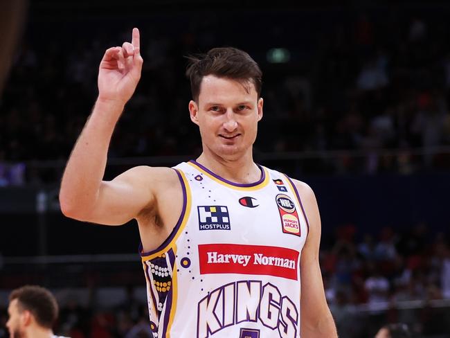 Skipper Shaun Bruce sunk a crucial basket for the Kings. Picture: Matt King/Getty Images