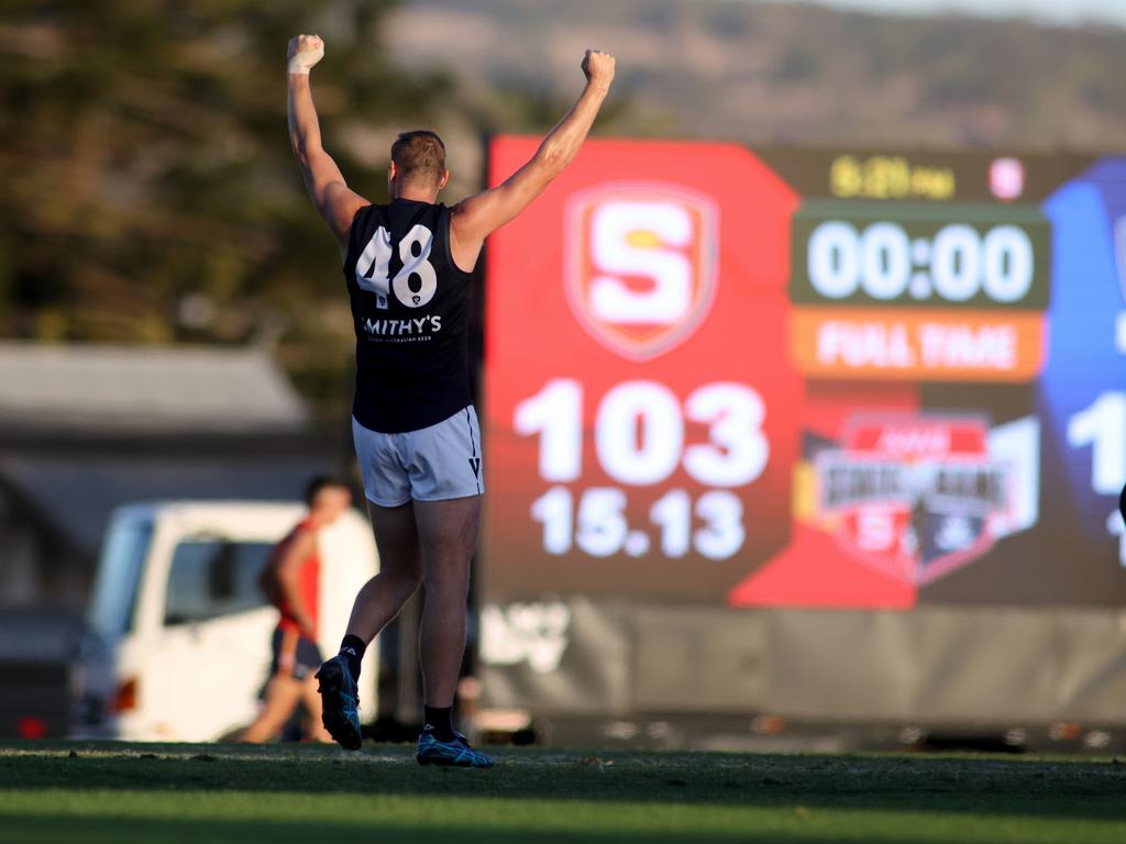 Kreuger after the VFL’s win. Picture: Kelly Barnes/AFL Photos/via Getty Images