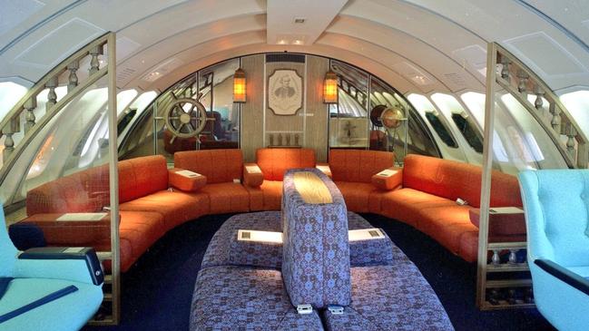 Qantas Captain Cook Lounge from the 1970s. Picture: Qantas