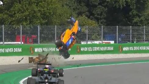 Australian Formula 3 driver Alex Peroni escaped this crash with a broken vertebra. Credit: Fox Sports