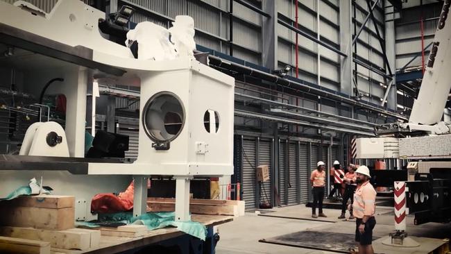 The installation of the forge has begun at Maryborough's $60 million munitions factory.