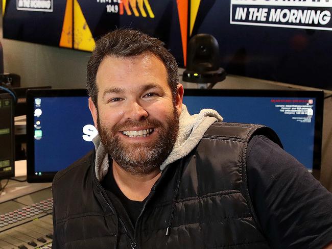 Portrait of Gus Worland at Triple M for a story in Insider to celebrate his 10 years of breakfast radio. Picture. Phil Hillyard