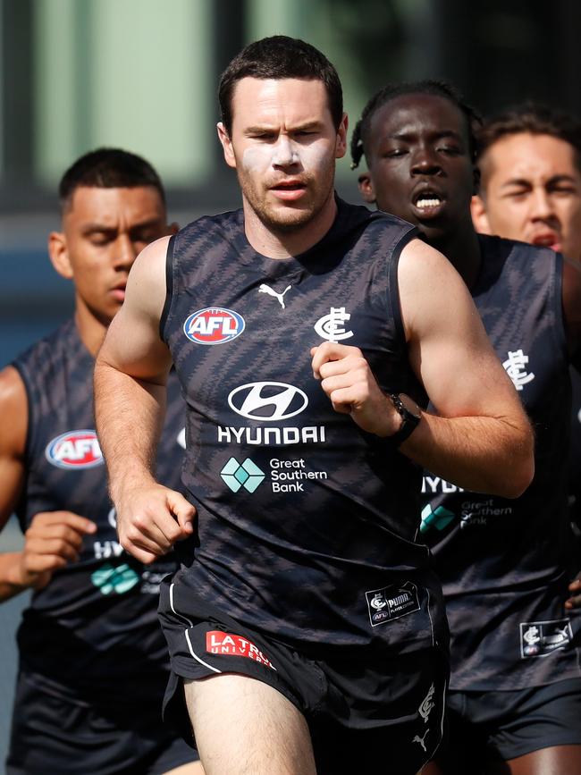 Mitch McGovern has thrived in a new role in defence. Picture: Michael Willson/AFL Photos via Getty Images