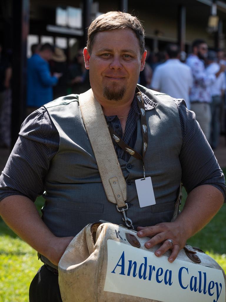 Bookie Andrew Billsborrow enjoying the Darwin Cup. Picture: Che Chorley