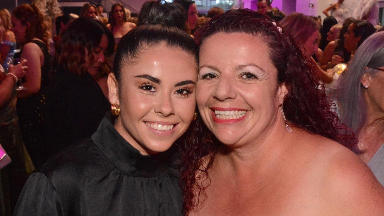 Claudia Thomson and Nicole Savino at Harmony Early Learning Awards night at GCCEC, Broadbeach. Pic: Regina King