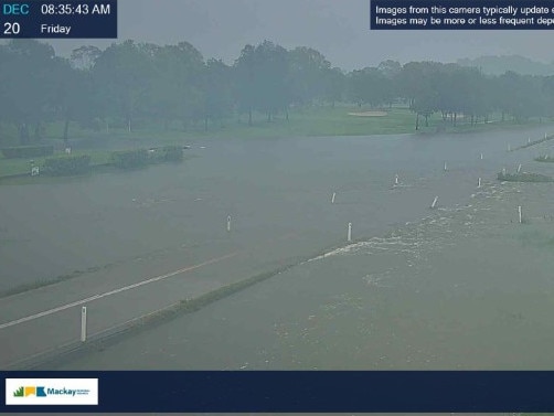 Golf Links Rd in Mackay at 8.35am December 20. Picture: Mackay Regional Council flood cameras