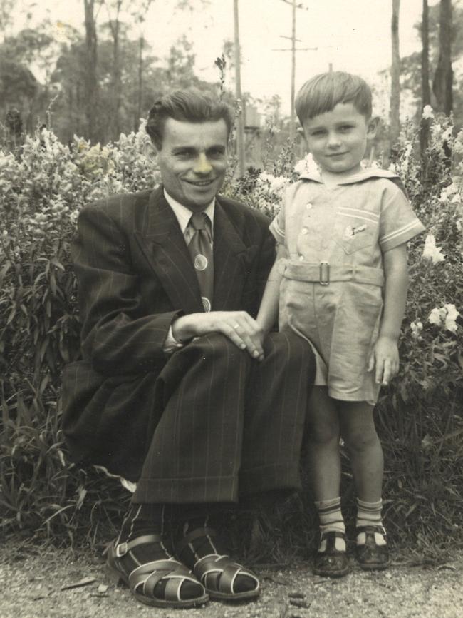 Hipolit Palaszczuk with his son Henry.