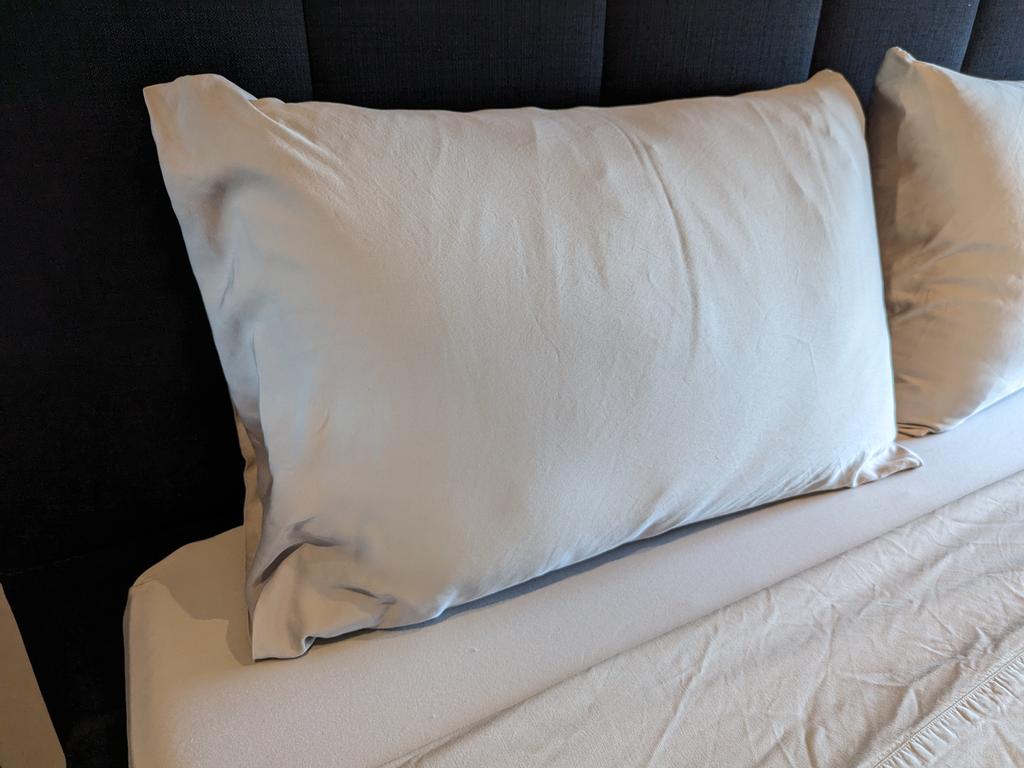 Lauren has been on the hunt for a pillow that’s not too high and not too low. Picture: Lauren Chaplin/Supplied