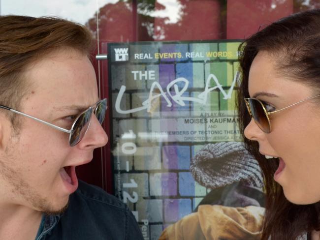 Greg Gould and Jessica Alex are excited about The Laramie Project.