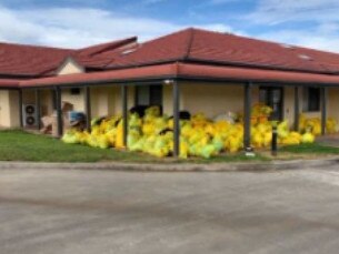 Contaminated waste piled up at St Basil's on July 25. Picture: Supplied