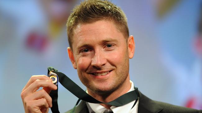 Michael Clarke won the Allan Border Medal four times. (AAP Image/Joe Castro)