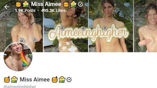 The OnlyFans page of @aimeeinhigher