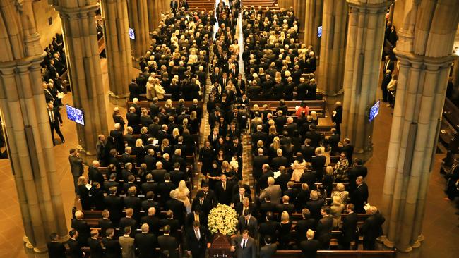 Bart Cummings’ state funeral was attended by thousands. Picture: Toby Zerna