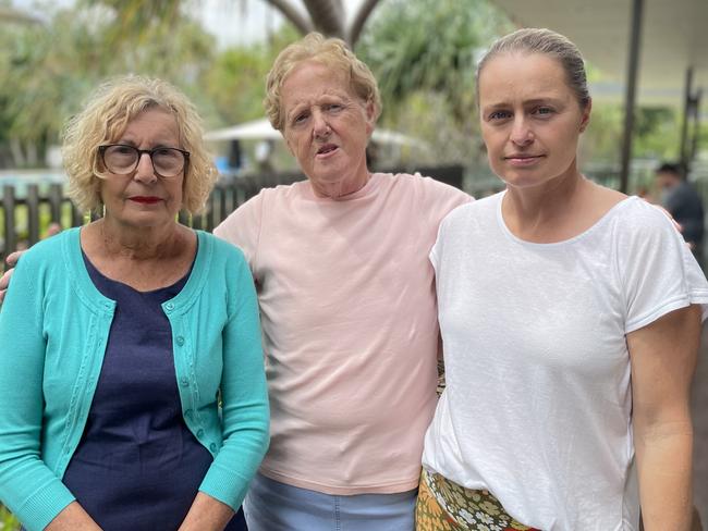 Helen Bremer, Shelley Mulvenna and their swim coach Jacqueline Kulibab are devastated by the closure of the Ridges recreation club.