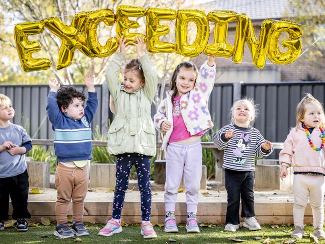 Papilio Early Learning, Point Cook offers specialised enhancement programs such as Spanish language classes, yoga, sport and music. Picture: Jake Nowakowski